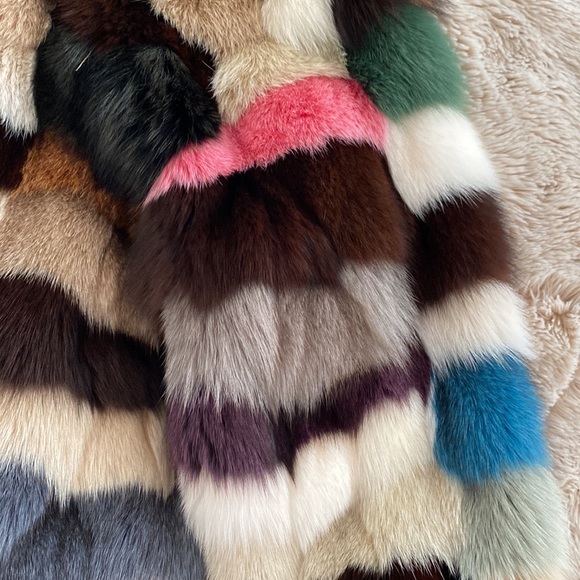 Multi colored fur jacket - Picture 7 of 7